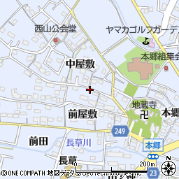 愛知県大府市長草町前屋敷36周辺の地図