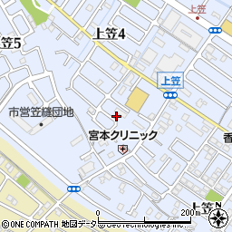 滋賀県草津市上笠4丁目6-47周辺の地図