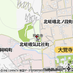 京都府京都市右京区北嵯峨気比社町周辺の地図