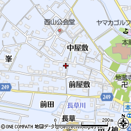 愛知県大府市長草町前屋敷47周辺の地図