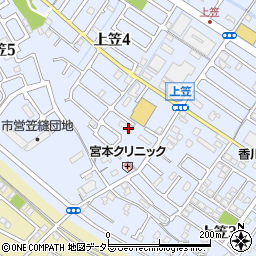 滋賀県草津市上笠4丁目6-59周辺の地図