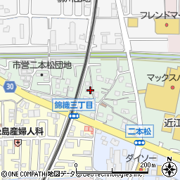 滋賀県大津市二本松周辺の地図