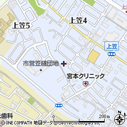 滋賀県草津市上笠4丁目6-38周辺の地図