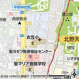 京都市立衣笠小学校周辺の地図