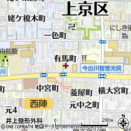 京都府京都市上京区有馬町201周辺の地図