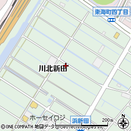 愛知県東海市大田町川北新田112周辺の地図