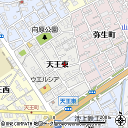 静岡県静岡市清水区天王東11-6周辺の地図