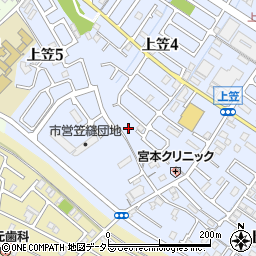 滋賀県草津市上笠4丁目6-26周辺の地図