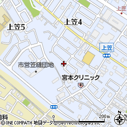 滋賀県草津市上笠4丁目6-37周辺の地図