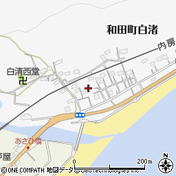 千葉県南房総市和田町白渚596周辺の地図