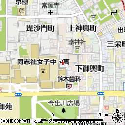 京都府京都市上京区下塔之段町周辺の地図