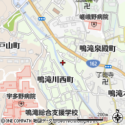 京都府京都市右京区鳴滝蓮池町周辺の地図