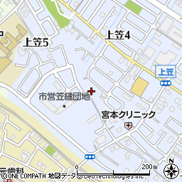 滋賀県草津市上笠4丁目6-27周辺の地図