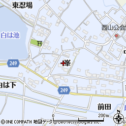 愛知県大府市長草町峯周辺の地図