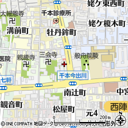 京都府京都市上京区上善寺町周辺の地図