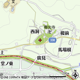 愛知県豊田市滝脇町西洞周辺の地図