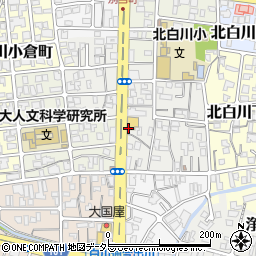 京都府京都市左京区北白川下別当町周辺の地図