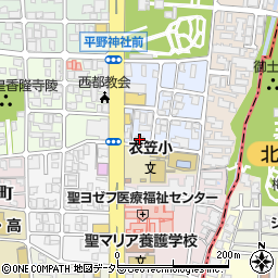 京都府京都市北区平野宮本町83周辺の地図