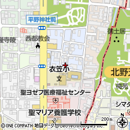 京都府京都市北区平野宮本町88周辺の地図