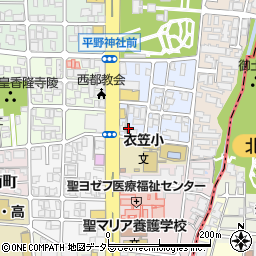 京都府京都市北区平野宮本町80周辺の地図