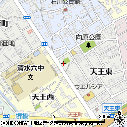 静岡県静岡市清水区天王東8-9周辺の地図