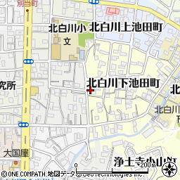 京都府京都市左京区北白川下池田町周辺の地図