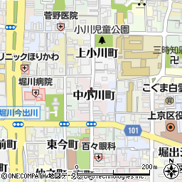 京都府京都市上京区中小川町周辺の地図