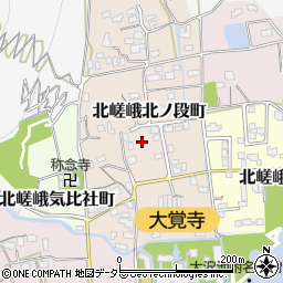 京都府京都市右京区北嵯峨北ノ段町周辺の地図