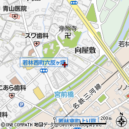 愛知県豊田市若林西町宮下周辺の地図