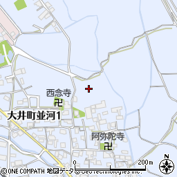 京都府亀岡市大井町並河（鍛治屋川）周辺の地図