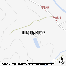 兵庫県宍粟市山崎町下牧谷周辺の地図