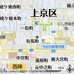 京都府京都市上京区五辻町90周辺の地図