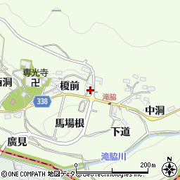 愛知県豊田市滝脇町榎前周辺の地図