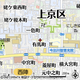 京都府京都市上京区有馬町185周辺の地図