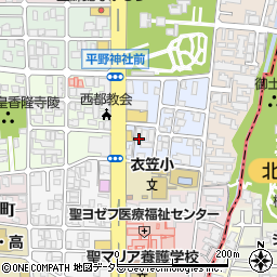 京都府京都市北区平野宮本町72周辺の地図