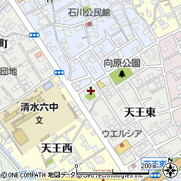 静岡県静岡市清水区天王東8-17周辺の地図