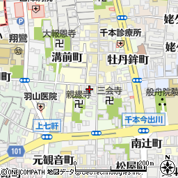 京都府京都市上京区溝前町75周辺の地図