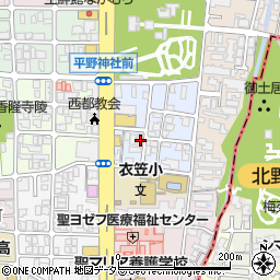 京都府京都市北区平野宮本町70周辺の地図