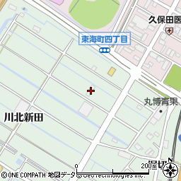 愛知県東海市大田町川北新田173周辺の地図