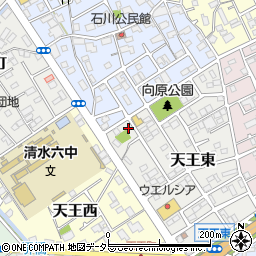 静岡県静岡市清水区天王東8-20周辺の地図