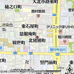 京都府京都市上京区北猪熊町周辺の地図