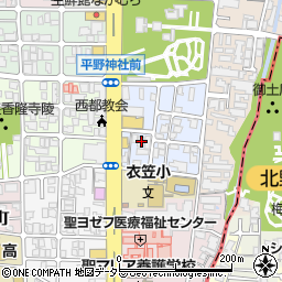 京都府京都市北区平野宮本町71周辺の地図