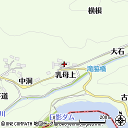 愛知県豊田市滝脇町乳母上周辺の地図