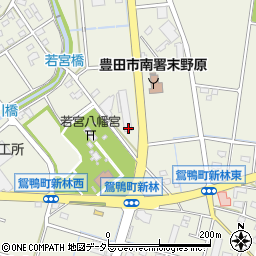 愛知県豊田市鴛鴨町新林周辺の地図