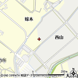 愛知県豊田市西田町西山周辺の地図