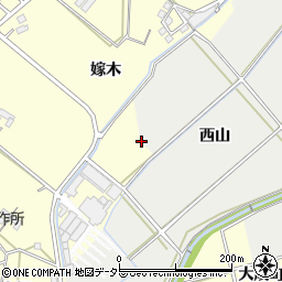 愛知県豊田市西田町（西山）周辺の地図