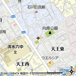 静岡県静岡市清水区天王東8-19周辺の地図