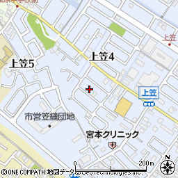 滋賀県草津市上笠4丁目11-5周辺の地図