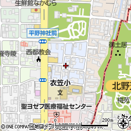 京都府京都市北区平野宮本町69周辺の地図