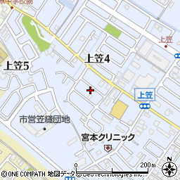 滋賀県草津市上笠4丁目11-16周辺の地図